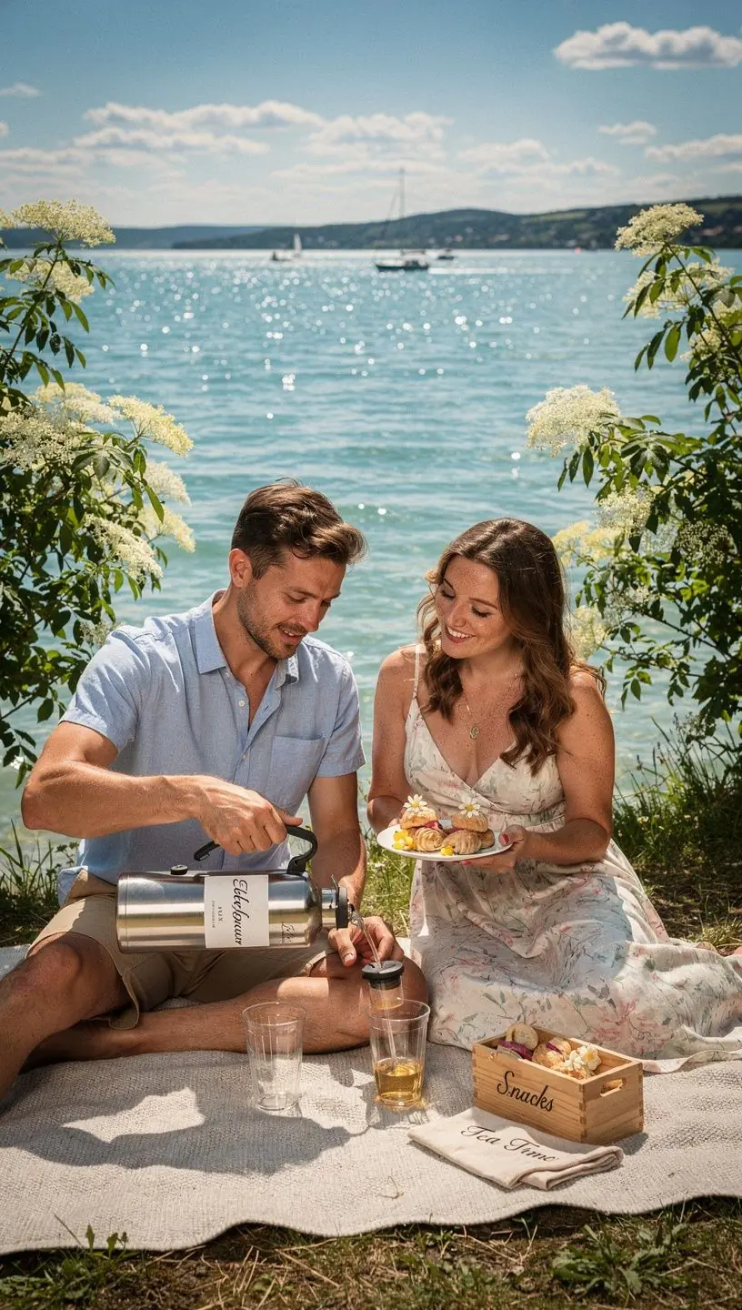 Bodzavirág és méz szimfóniája egy gyönyörű csészében.